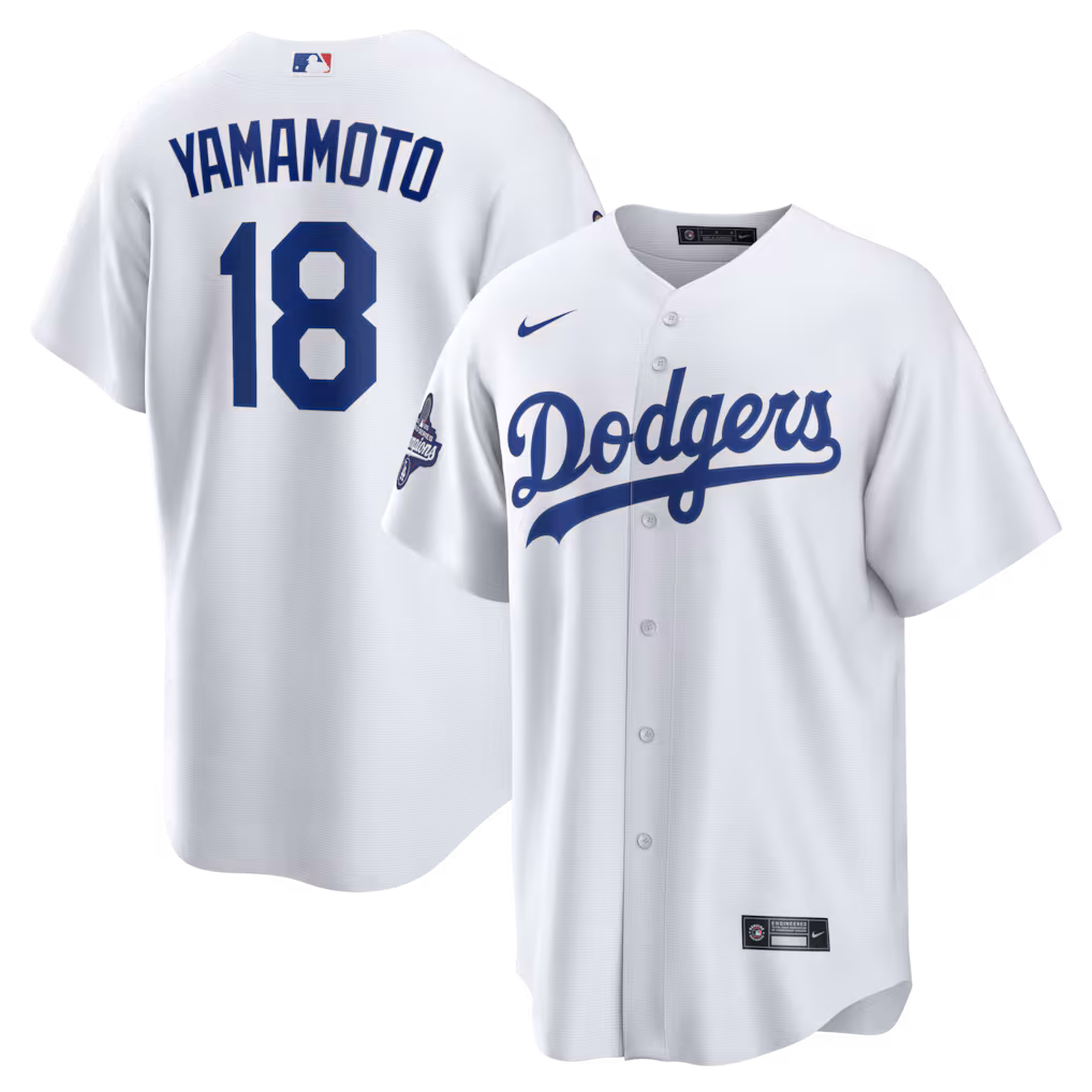 Yoshinobu Yamamoto Los Angeles Dodgers Nike 2025 World Series Champions Home Replica Jersey - White